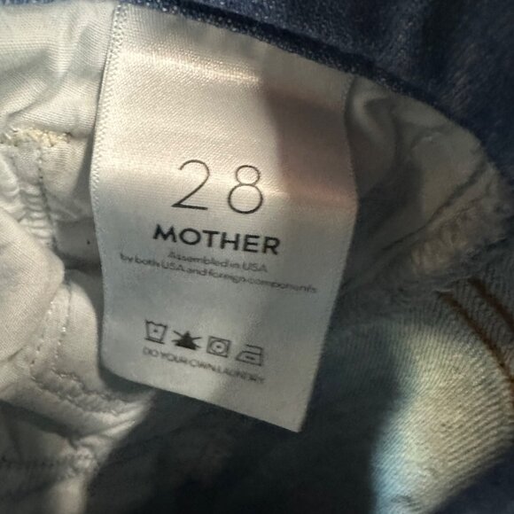 Mother Jeans Women 28 The Looker Crop Shake Well Light Blue Stretch Comfort - Picture 9 of 12